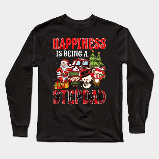 Happiness Is Being A Stepdad Christmas Long Sleeve T-Shirt by intelus